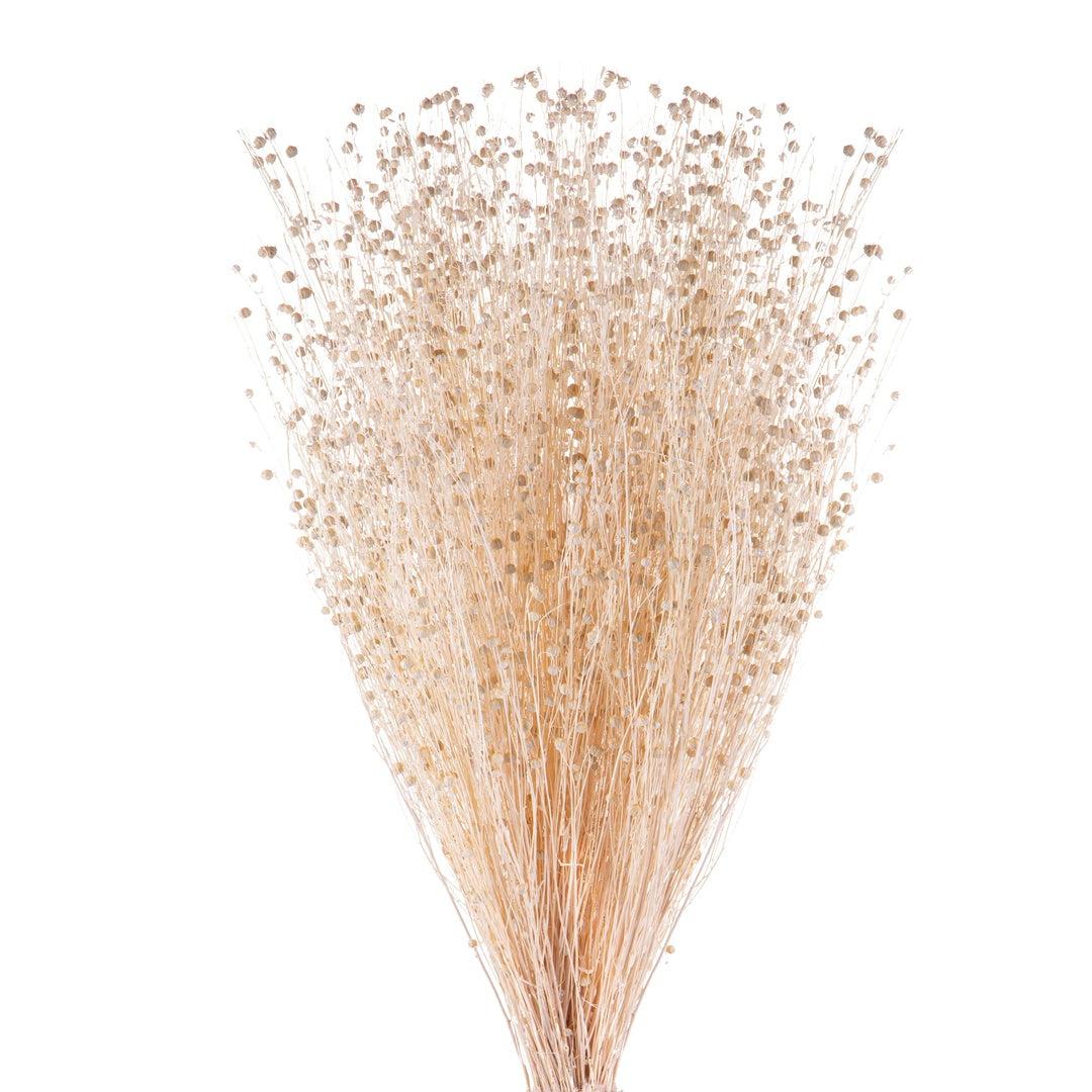 4 Pezzi • Lino sbiancato mazzo con sacco • 28 cm