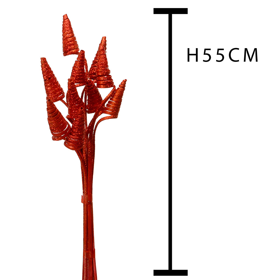 4 Pezzi • Giunchi cone oro con glitter 40 pezzi • 55 cm