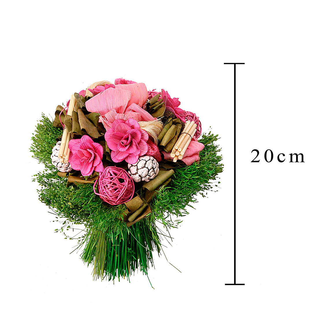 2 Pezzi • Bouquet tropicale medio • 20 cm