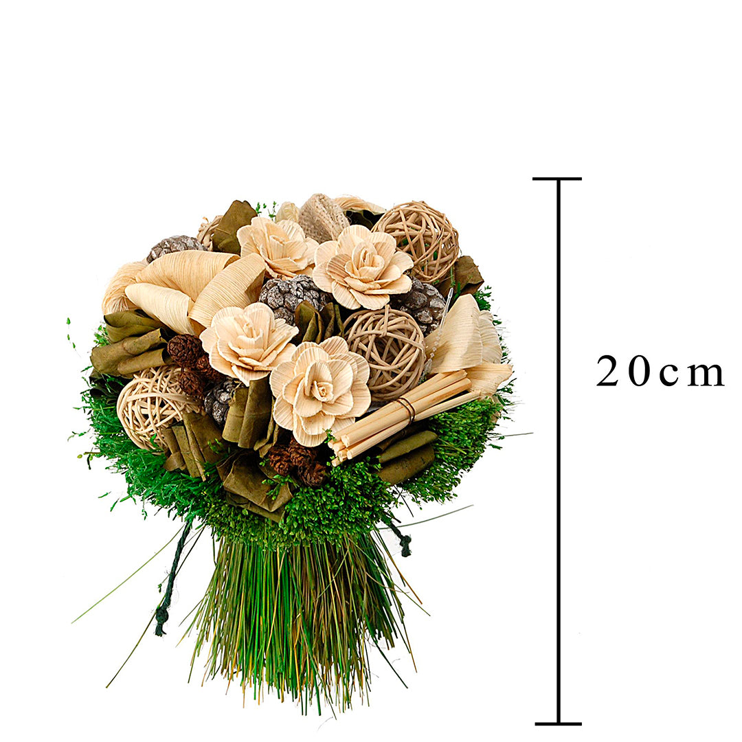 2 Pezzi • Bouquet tropicale medio • 20 cm