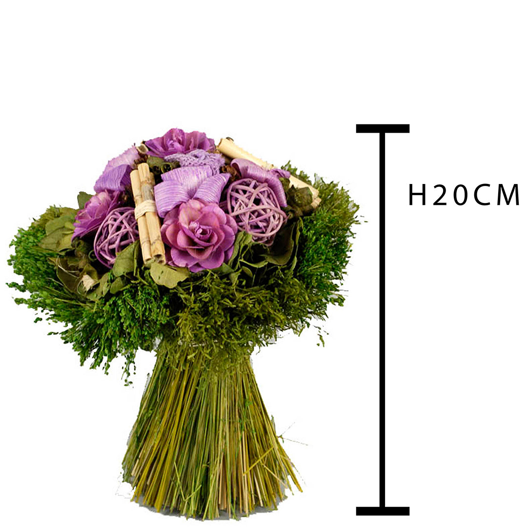 2 Pezzi • Bouquet tropicale medio • 20 cm