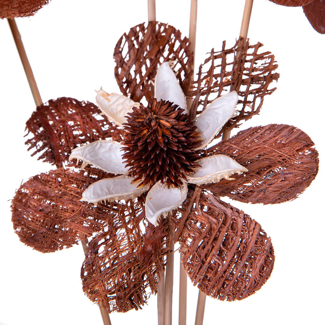 4 Pezzi • Magnolia 20 pezzi con palma baffo nat • 60 cm