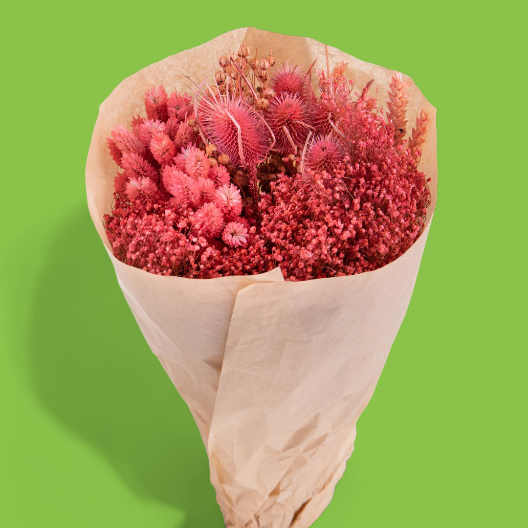 Mazzo di erbe assortite con carta • 30 cm