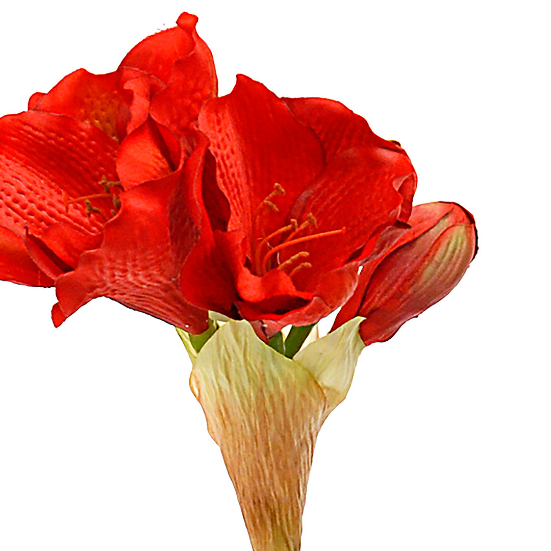 3 Pezzi • Fiore di amaryllis artificiale • 760 cm