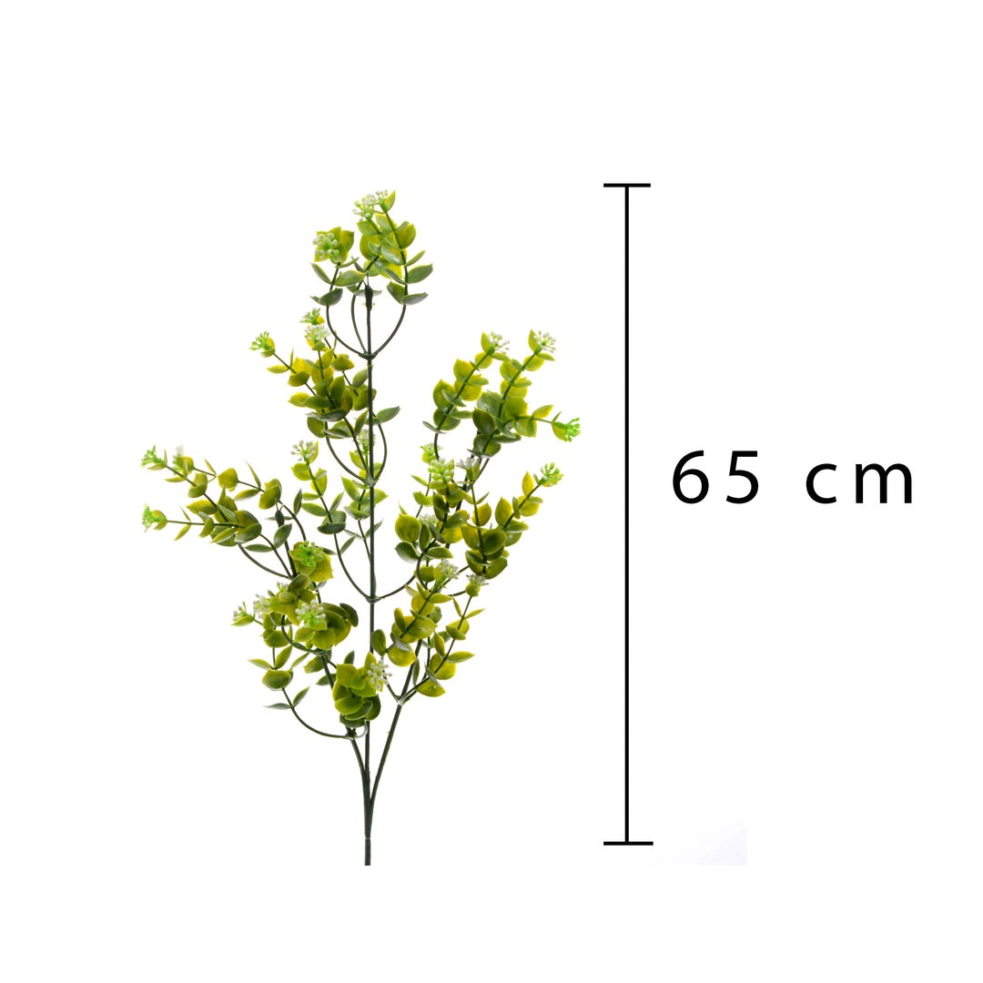 8 Pezzi • Mini ramo eucalyptus fiori artificiale • 65 cm