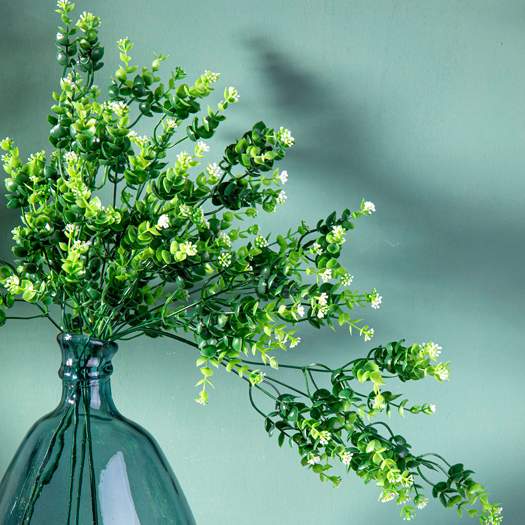 8 Pezzi • Mini ramo eucalyptus fiori artificiale • 65 cm