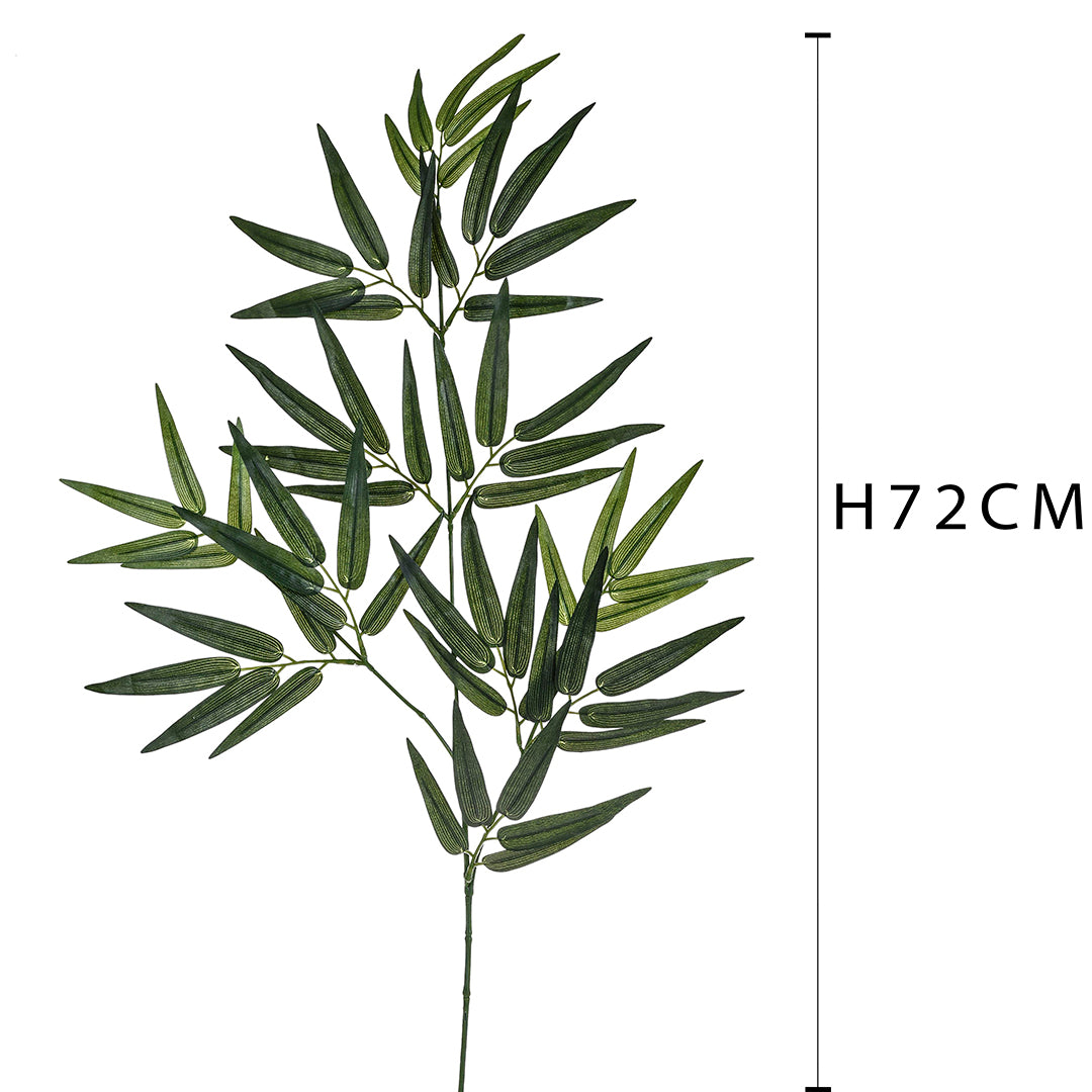 4 Pezzi • Ramo bamboo a 3 diramazioni artificiale • 72 cm