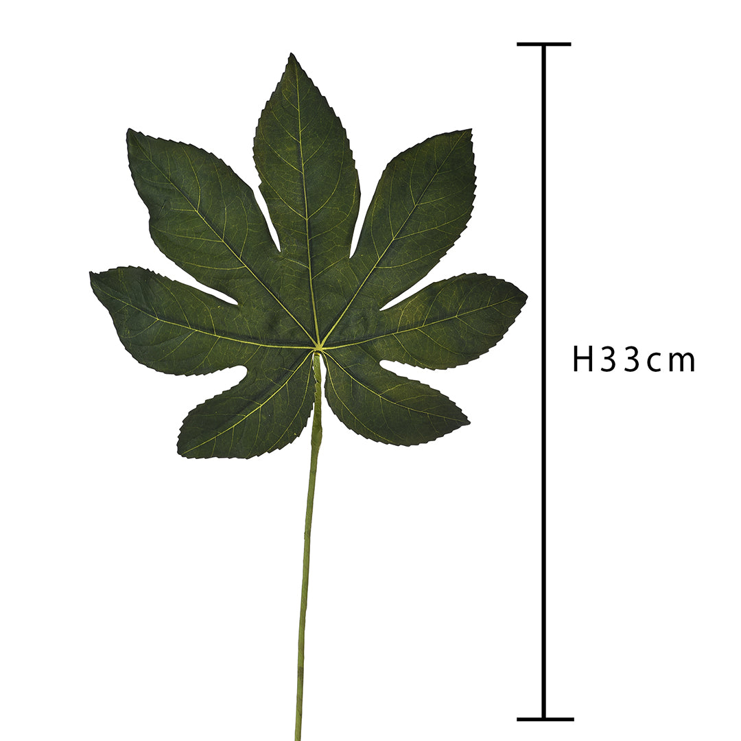 8 Pezzi • Folgia di aralia artificiale • 33 cm