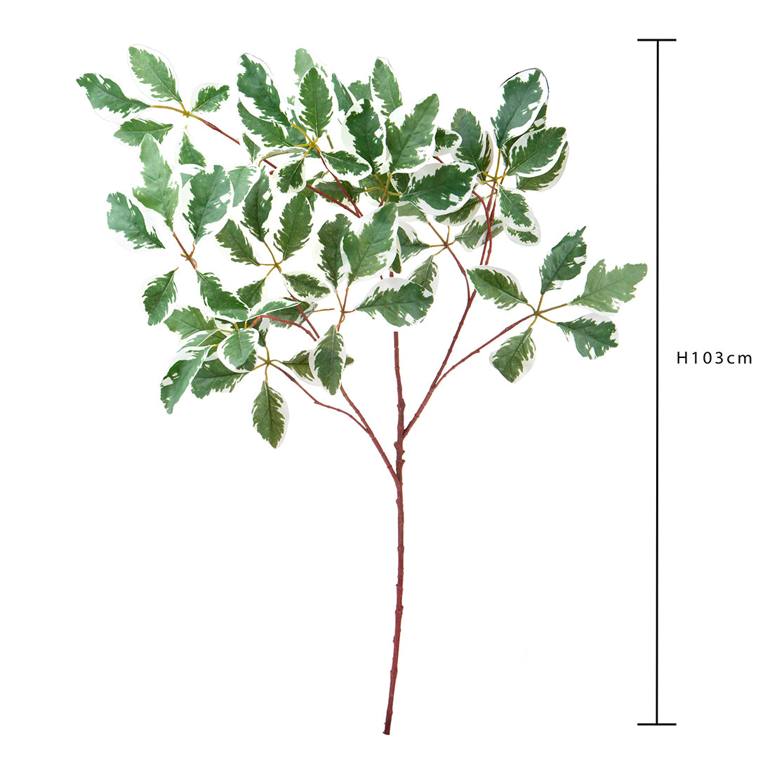 2 Pezzi • Tralcio foglie variegate artificiale • 103 cm