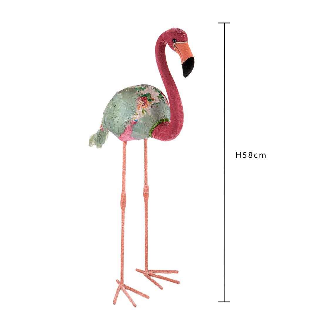 Animale decorativo Fenicottero In Piedi • 89 cm