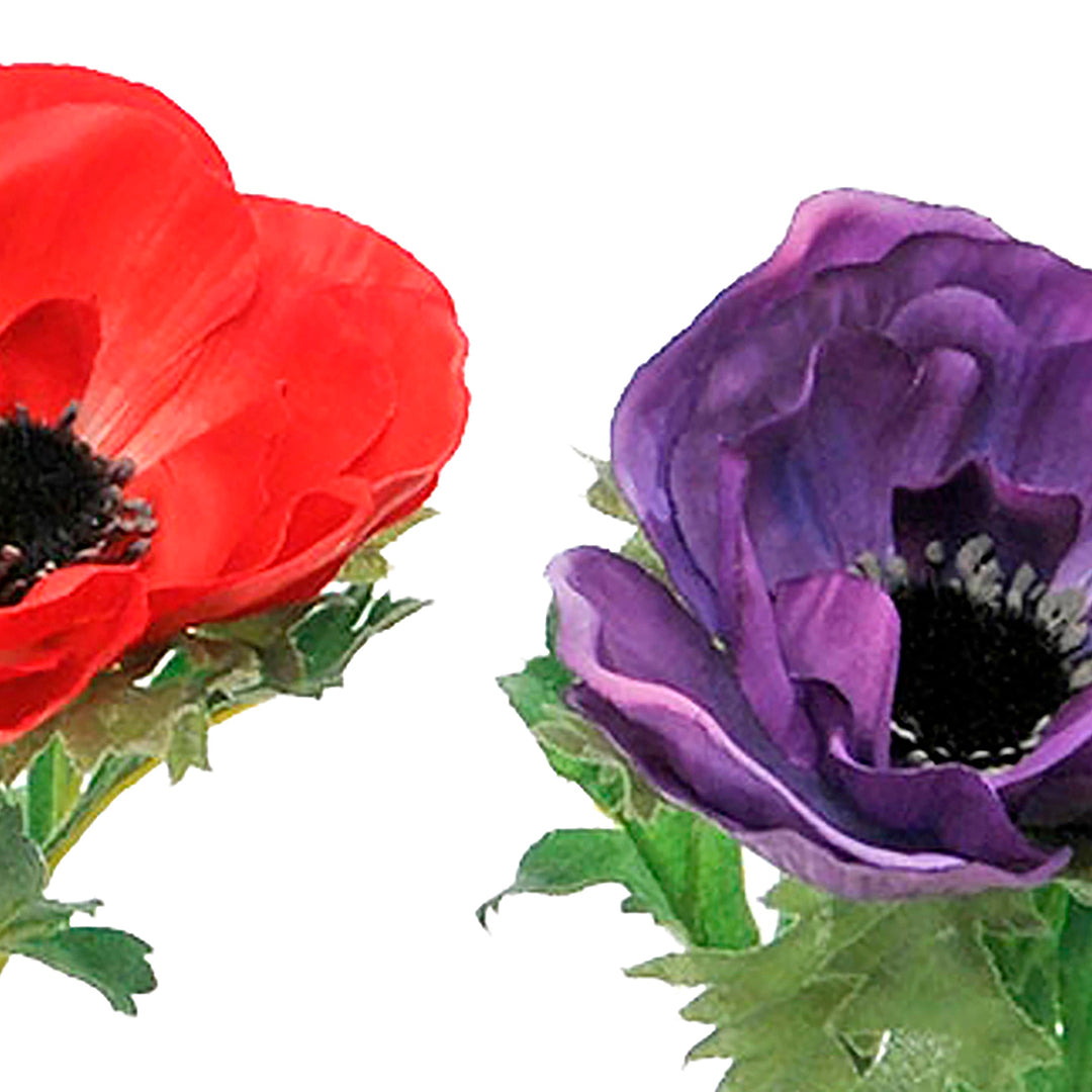 8 Pezzi • Fiore di anemone artificiale • 36,20 cm