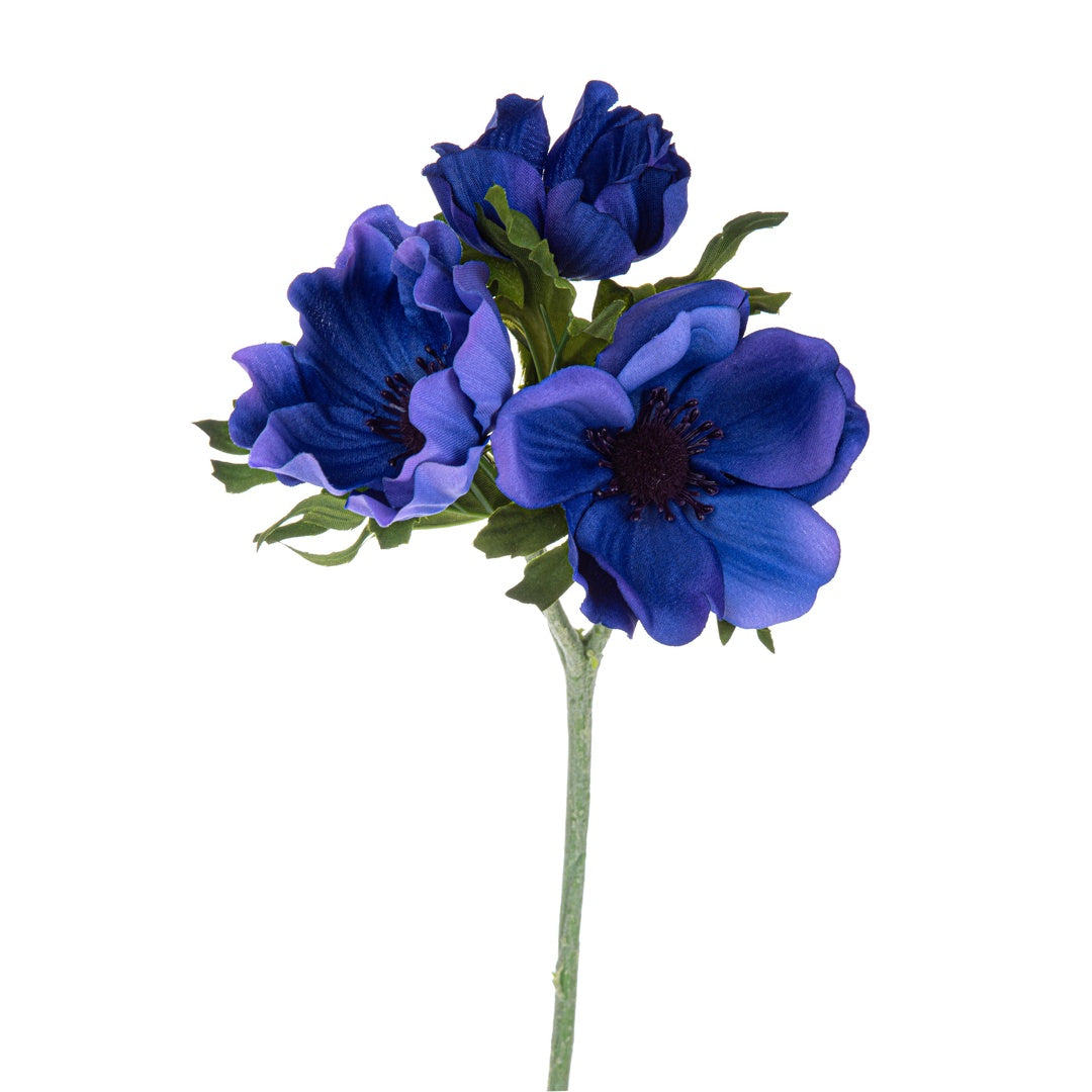 3 Pezzi • Fiore anemone artificiale 3 fiori • 46 cm