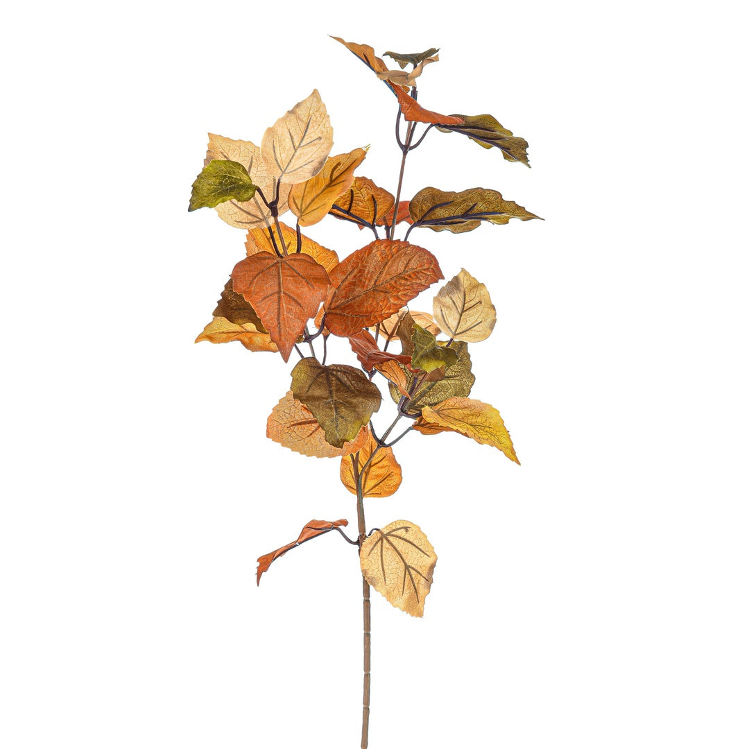 2 Pezzi • Ramo aspen a 3 diramazioni 33 foglie artificiale • 60 cm