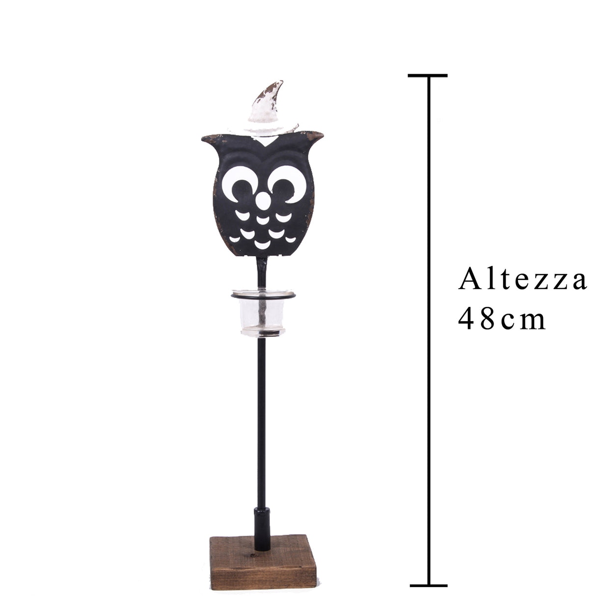 Gufo porta tealight • 48 cm