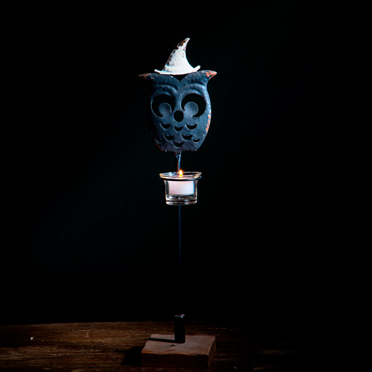 Gufo porta tealight • 48 cm