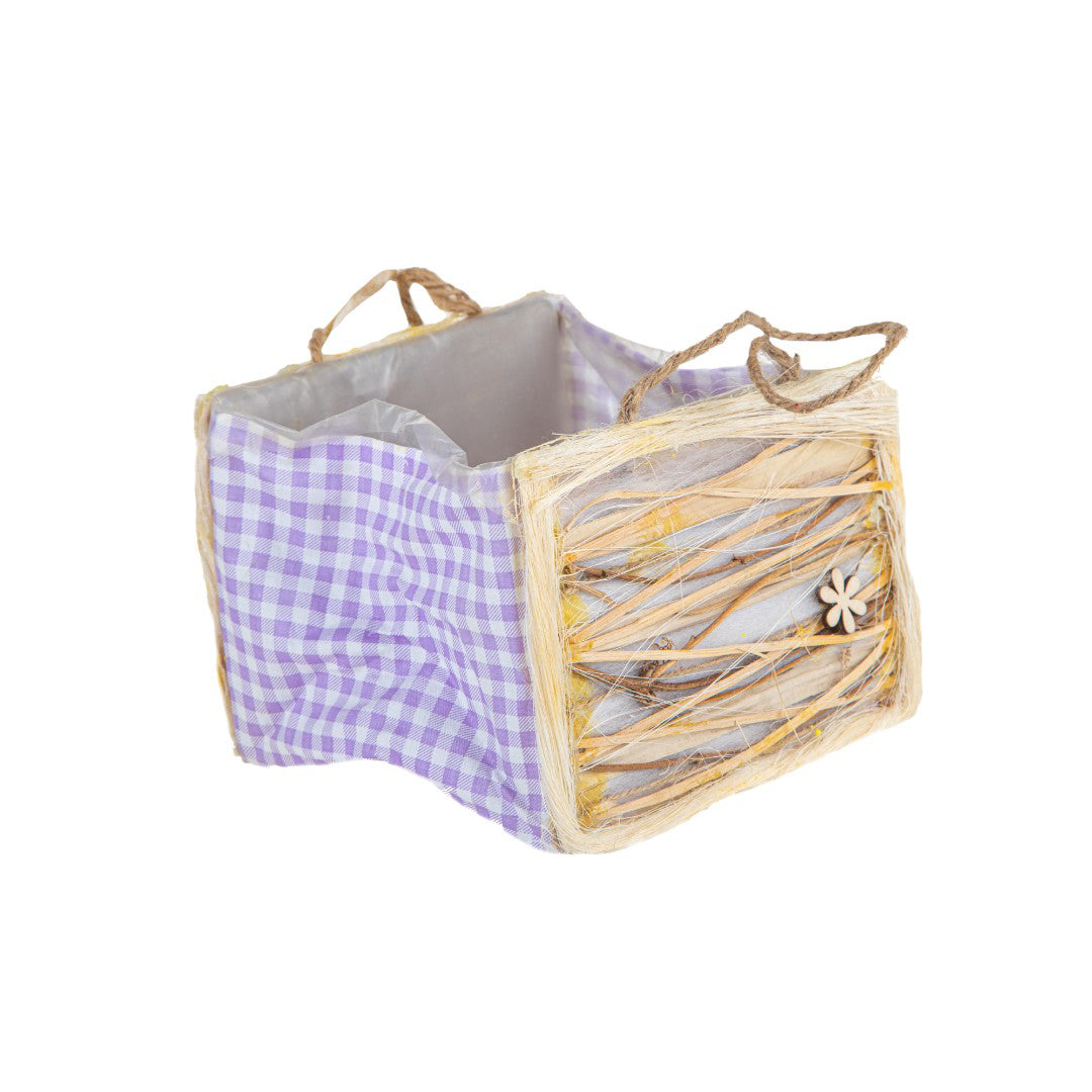 4 Pezzi • Cachepot borsa • 12 cm