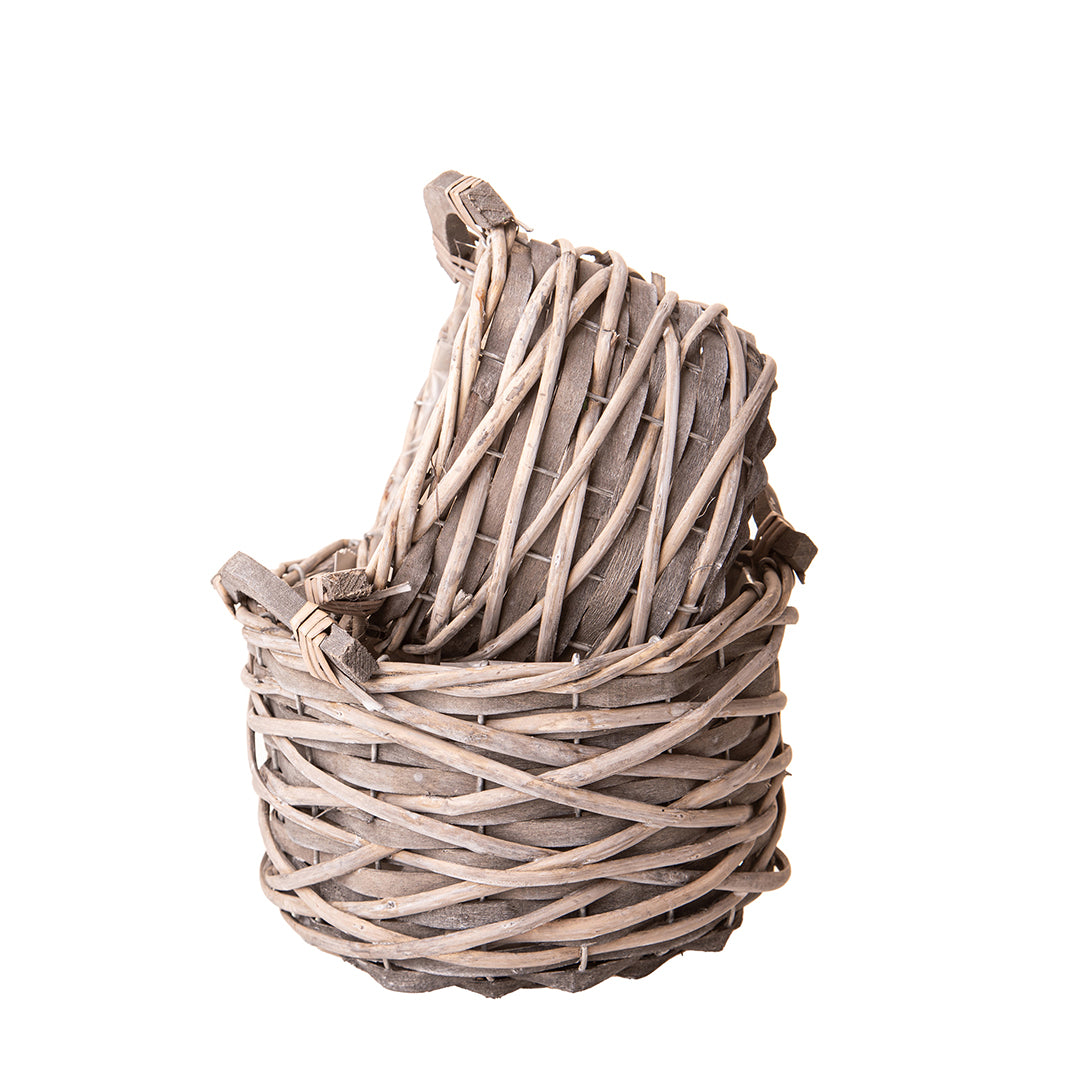 Set di 2 cachepot con manici • 15 cm