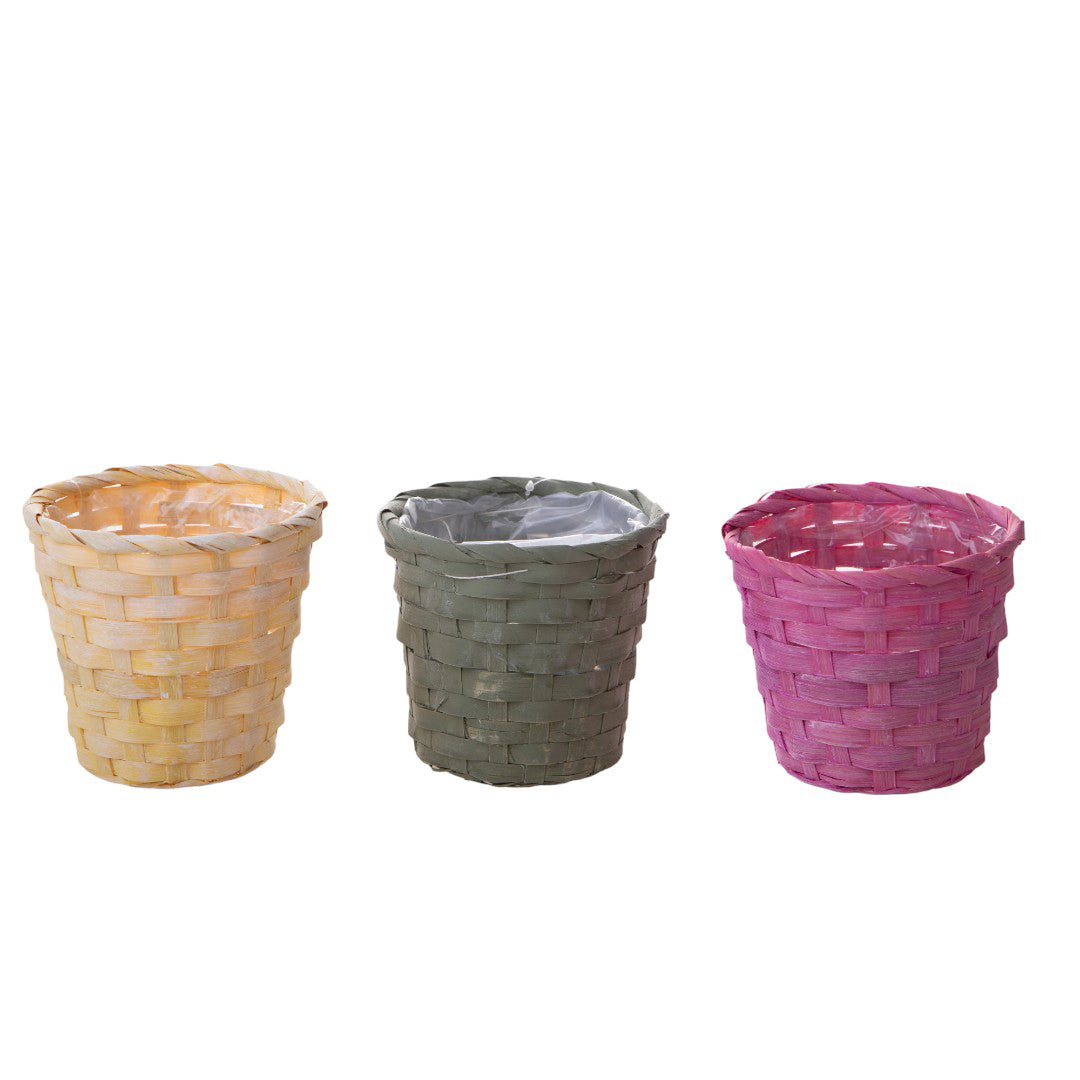 12 Pezzi • Cachepot in vimini • 11,5 cm