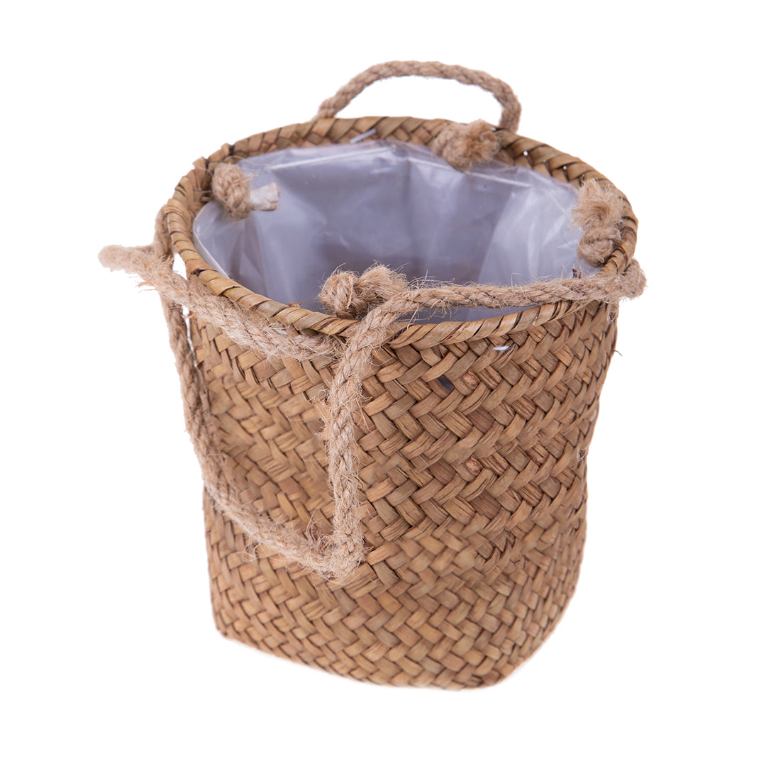 3 Pezzi • Cesto con manico • 12 cm