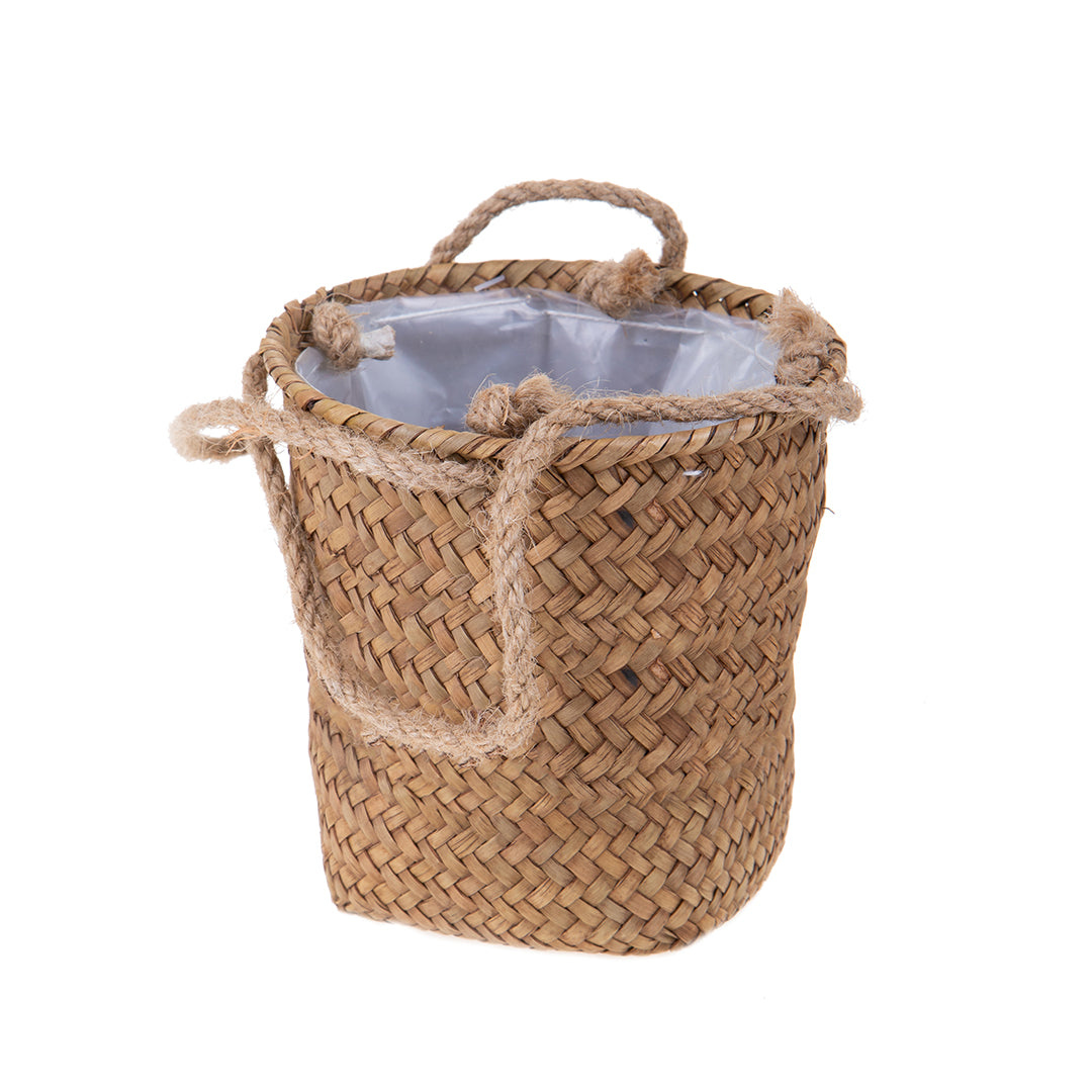 3 Pezzi • Cesto con manico • 12 cm