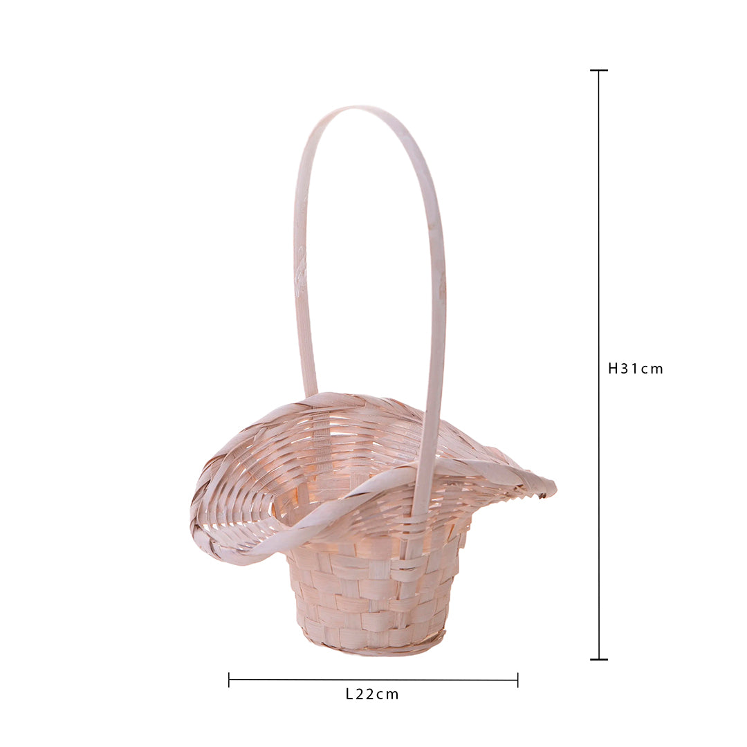 8 Pezzi • Cesto a forma di cappello in vimini • 31 cm