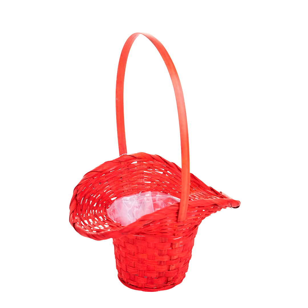 2 Pezzi • Cesto a forma di cappello in vimini • 35 cm