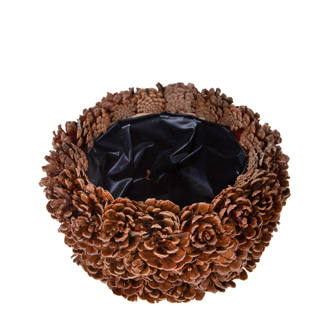 Cachepot con Pigne Naturali • 12 cm