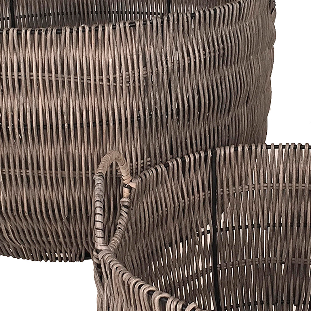 Set 2 cesto materiale rattan willow • 30 cm