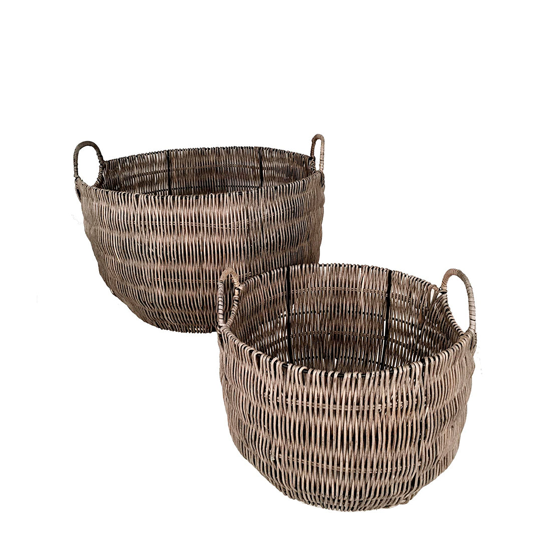 Set 2 cesto materiale rattan willow • 30 cm