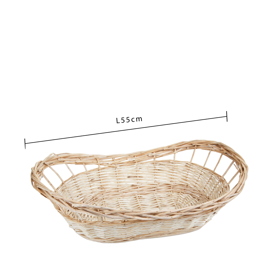 Cesto ovale in vimini • 55 cm