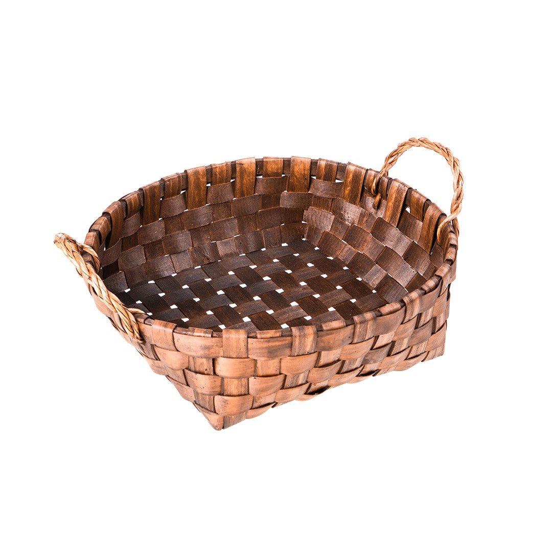 2 Pezzi • Cesto Rotondo con Manici • 13 cm