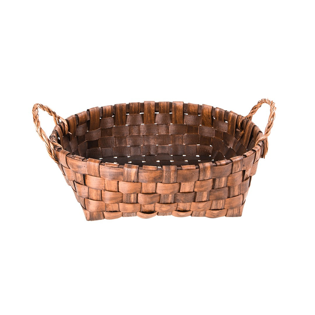2 Pezzi • Cesto Rotondo con Manici • 13 cm