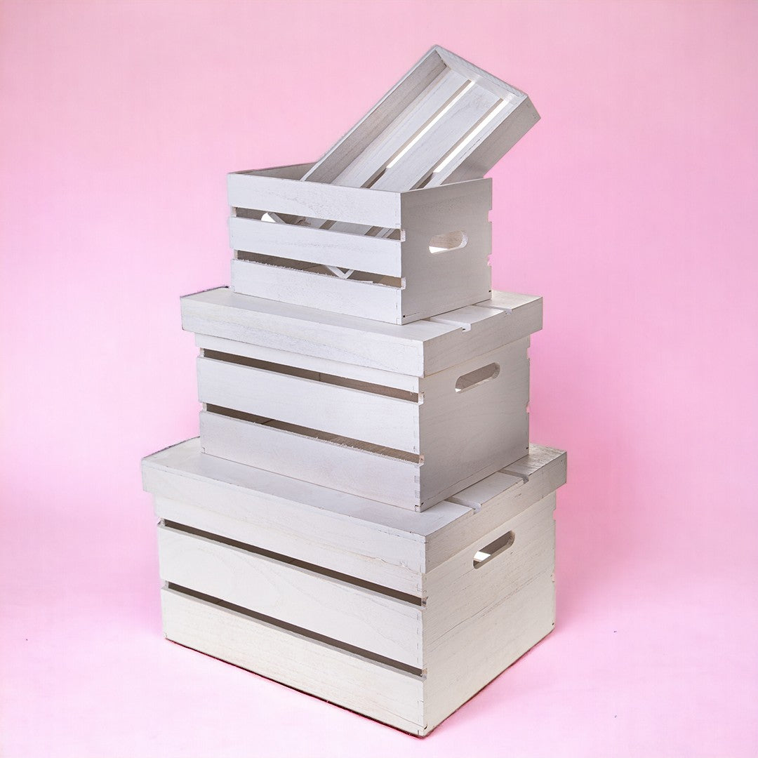 Set di 3 scatole in legno • 23,5 cm