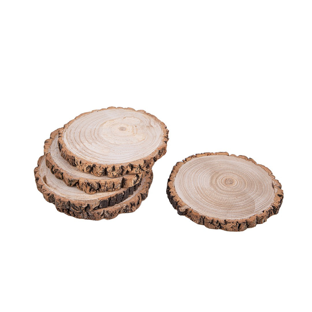 5 Pezzi • Fetta Legno • 2 cm