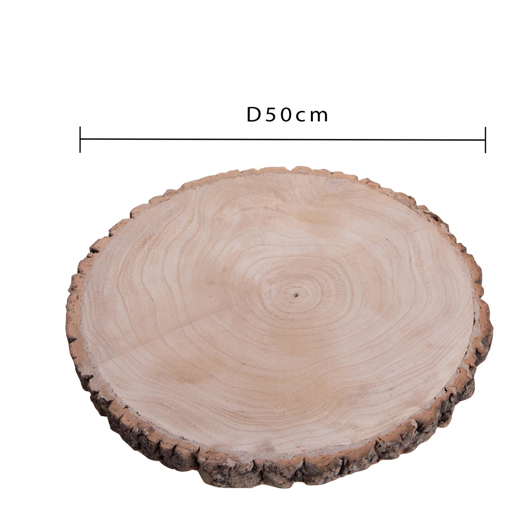 Pezzi 2 • Fetta legno • H 3,4 cm