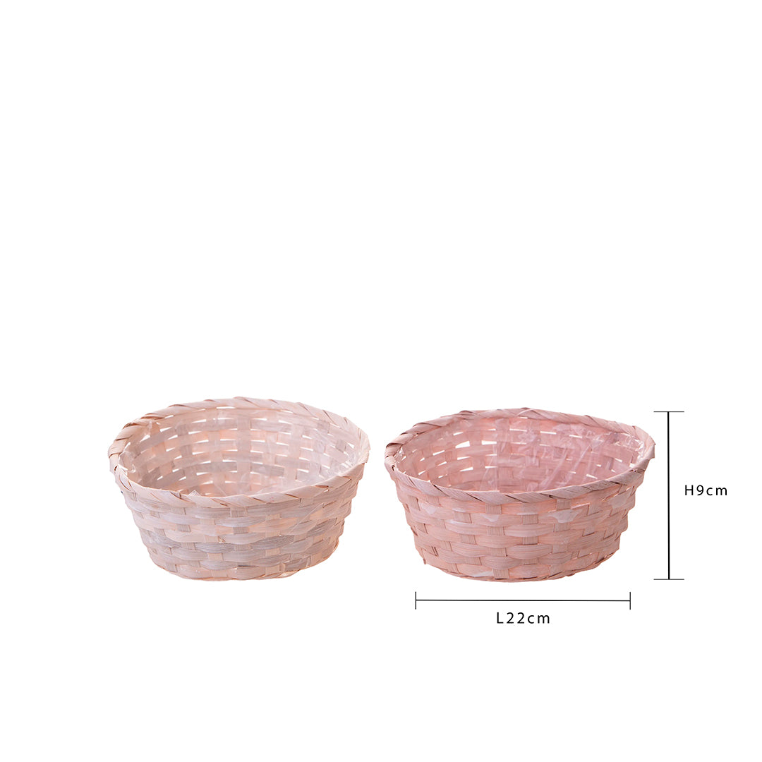 8 Pezzi • Ciotola in vimini • 9 cm