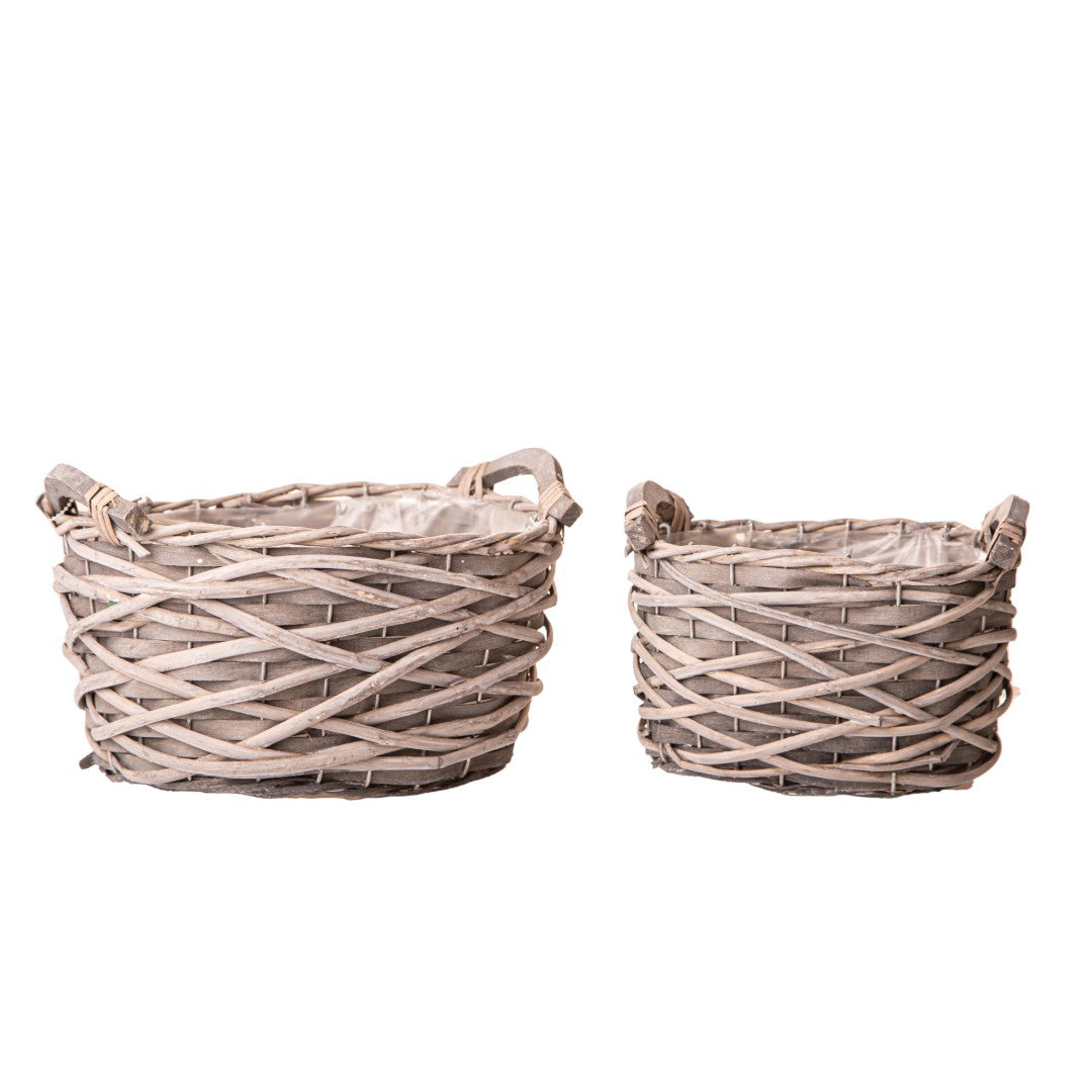 Set di 2 ovaline con manici • 13 cm