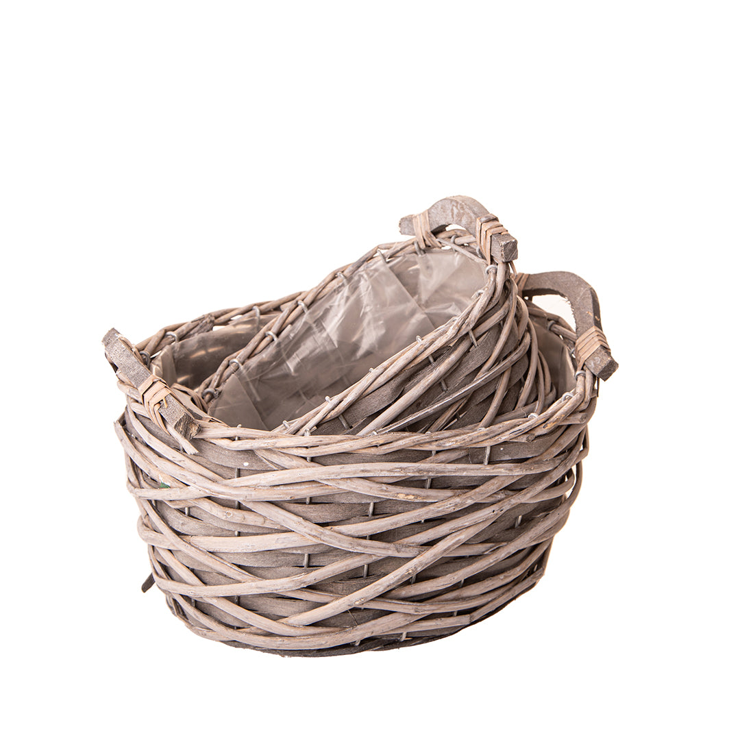 Set di 2 ovaline con manici • 13 cm