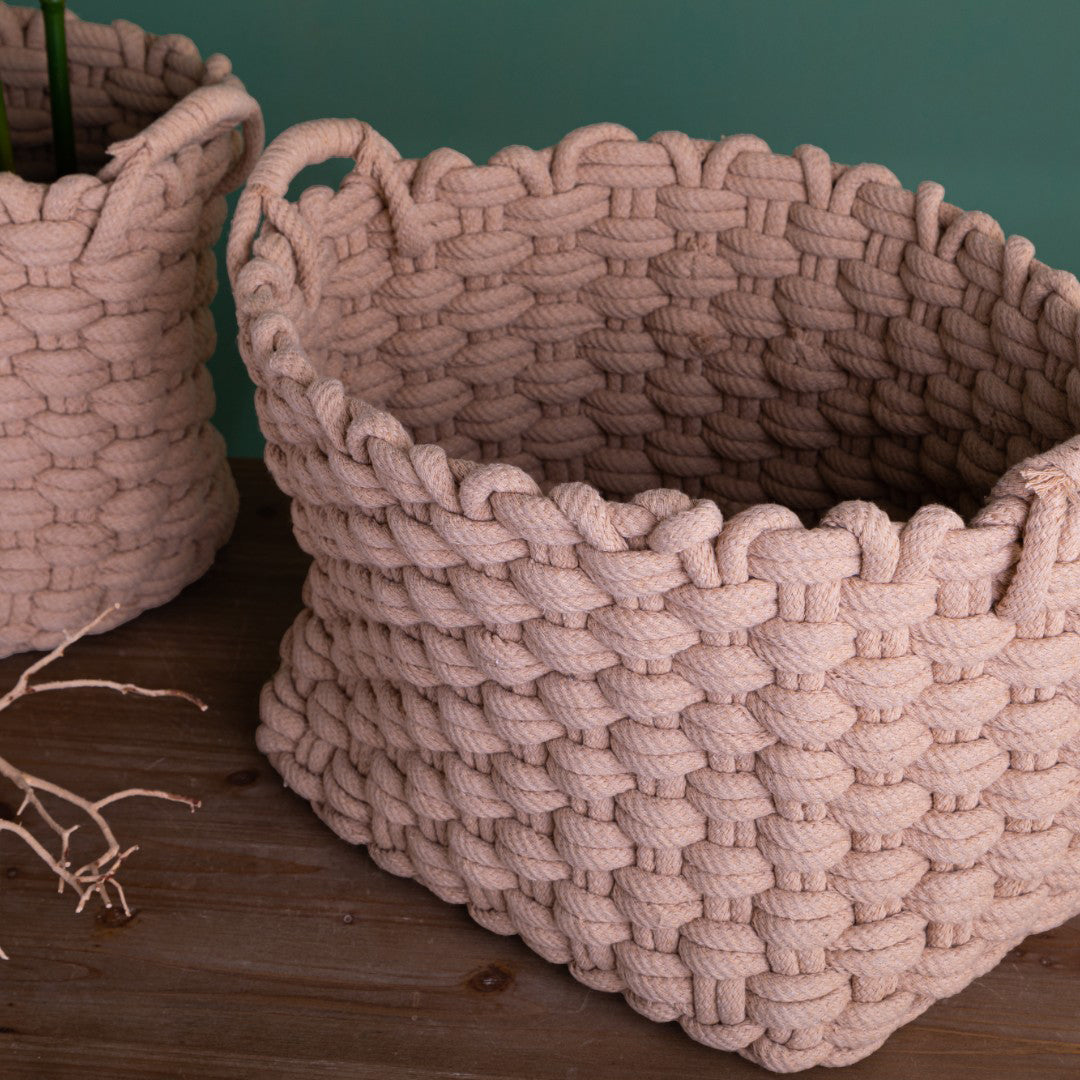 Cesto ovale con corda grossa • 30 cm