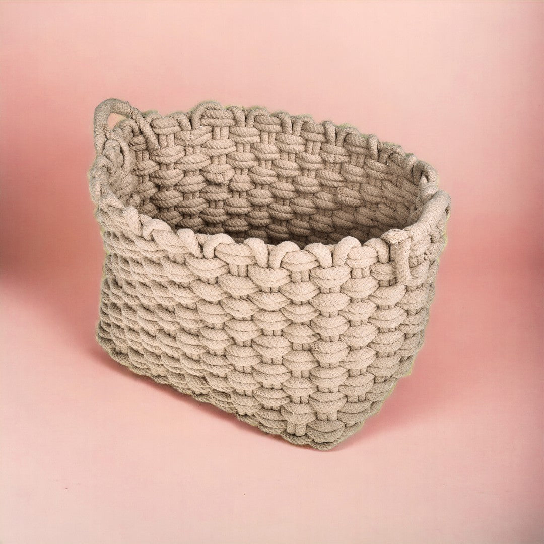 Cesto ovale con corda grossa • 30 cm