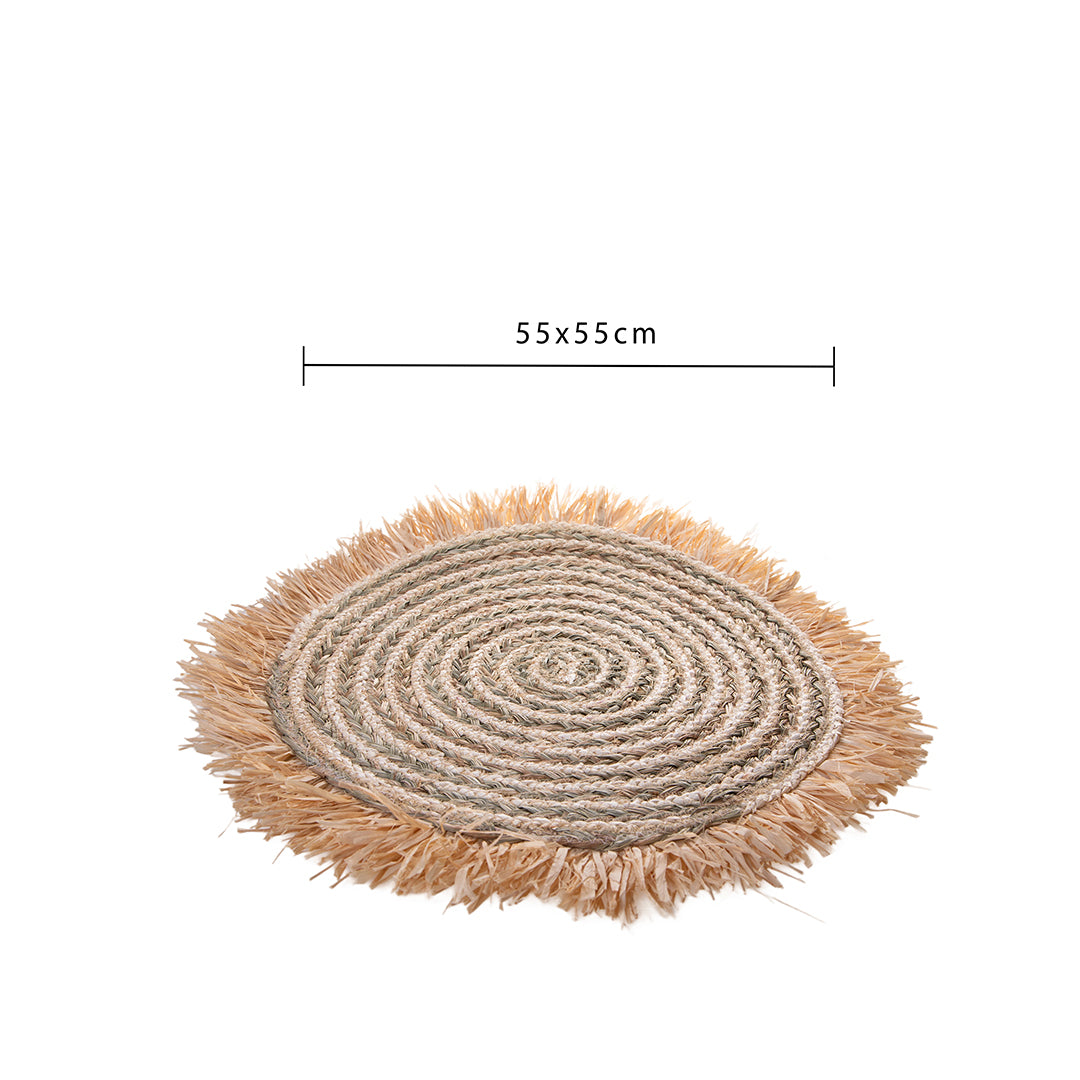 Tappeto con Rafia Naturale • 55 cm