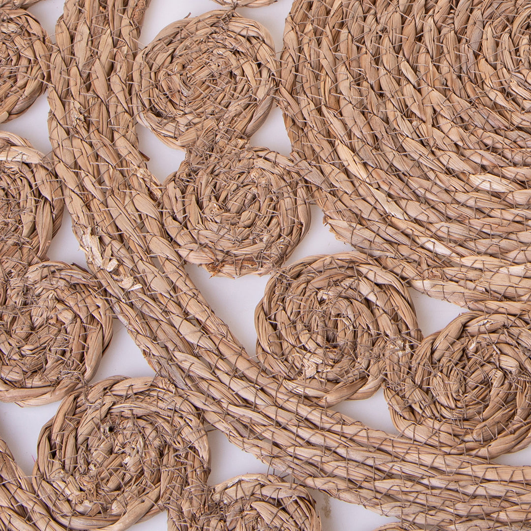 Tappeto rotondo intrecciato naturale • 2 cm