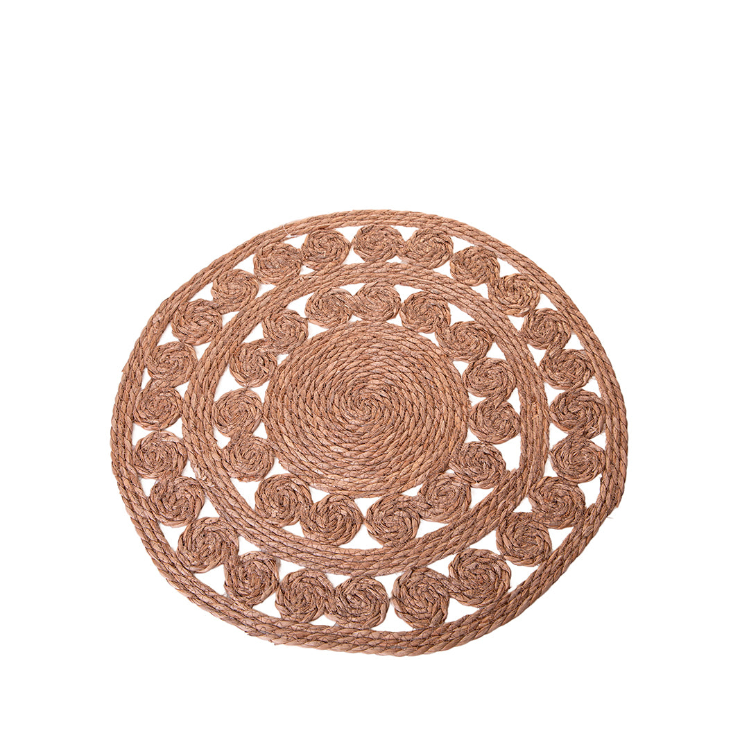Tappeto rotondo intrecciato naturale • 2 cm