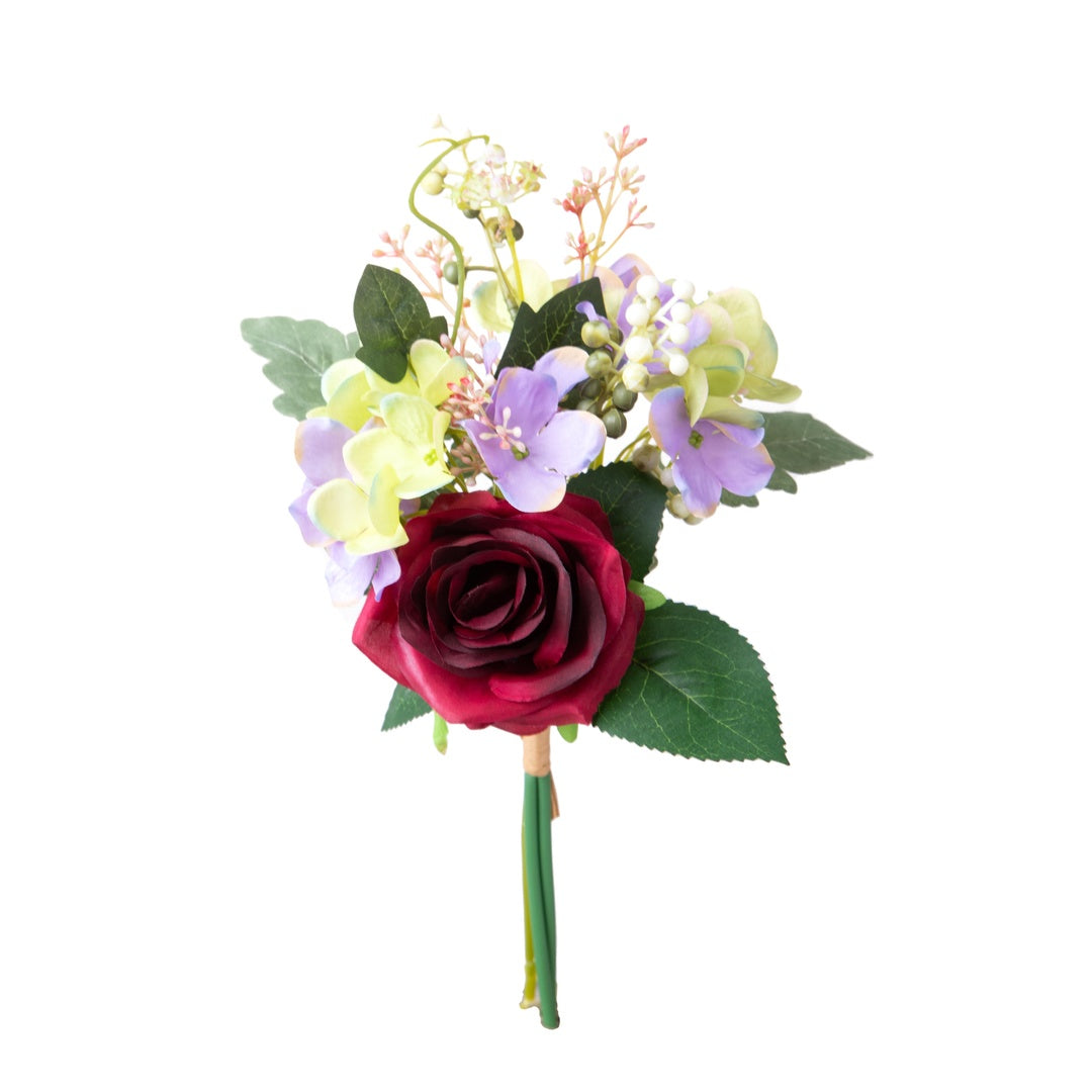 Bouquet artificiale rose e Ortensie • 36 cm