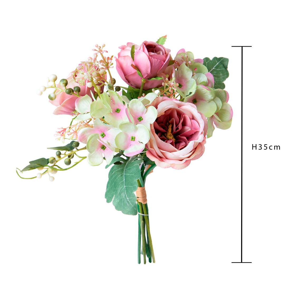 Bouquet artificiale cabbage rose • 35 cm