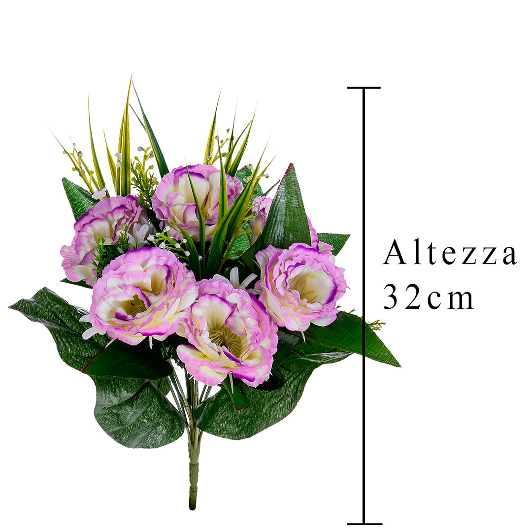 Bouquet artificiale lisiantus • 32 cm