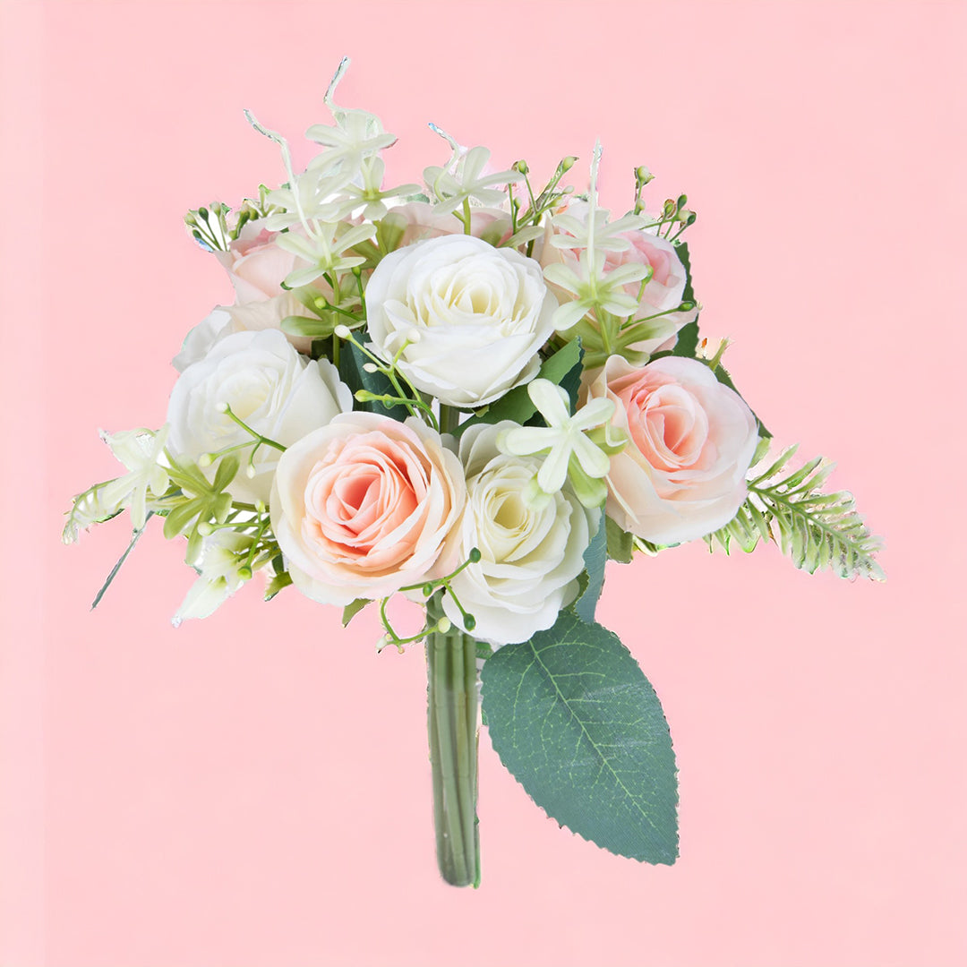 Bouquet artificiale rose • 15X15X27 cm