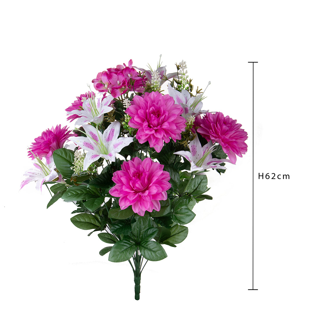 Bouquet artificiale con dalie • 62 cm
