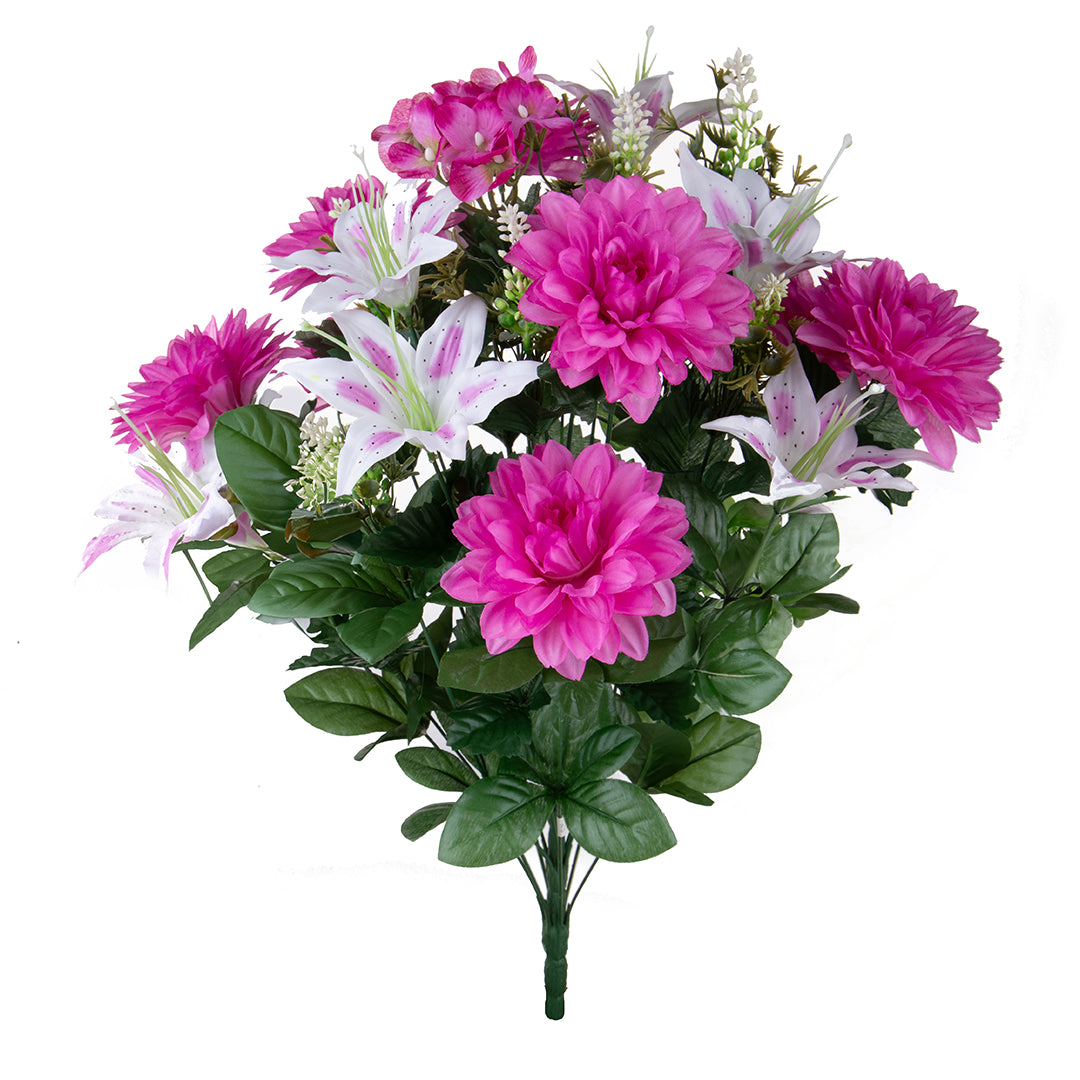 Bouquet artificiale con dalie • 62 cm