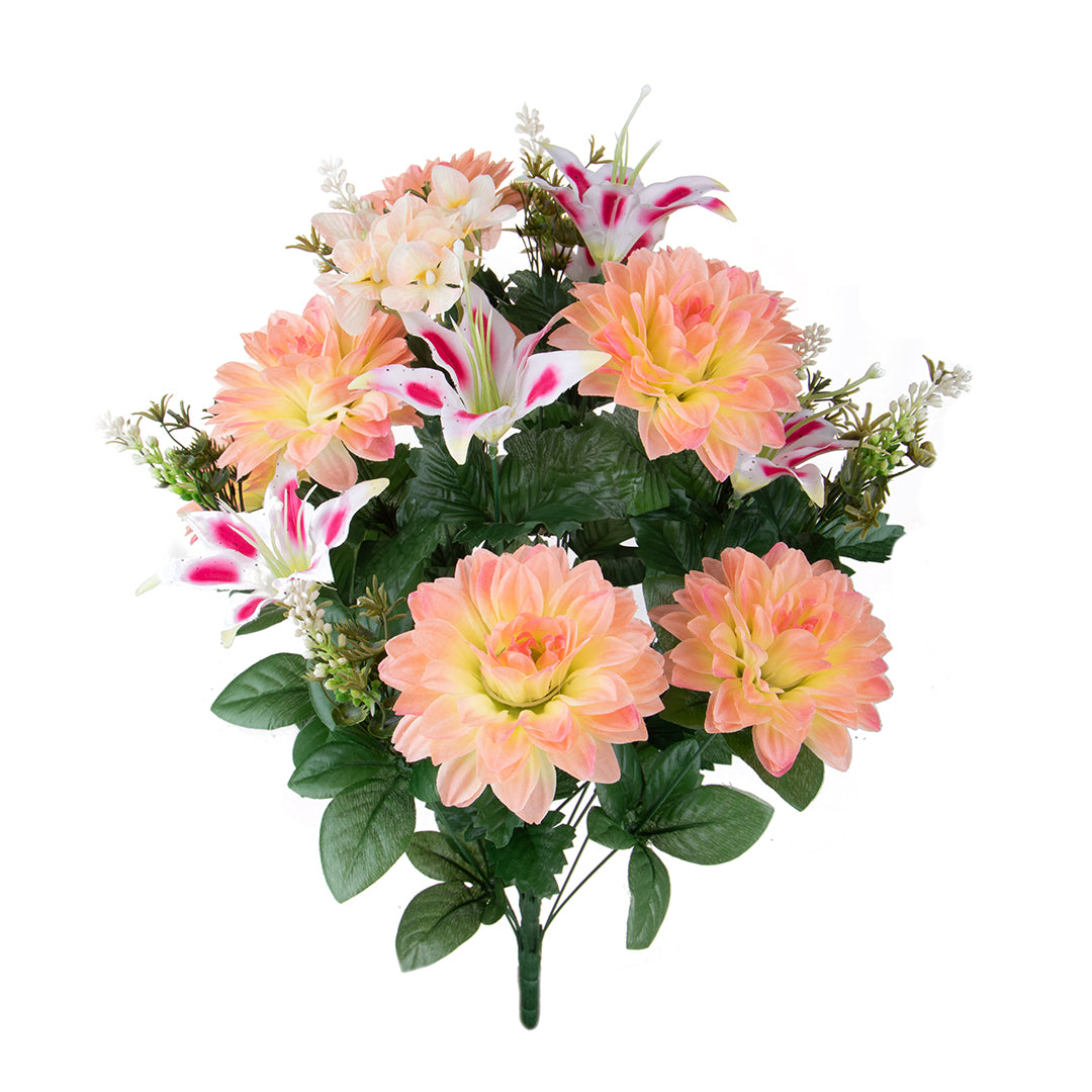 Bouquet artificiale con dalie • 61 cm
